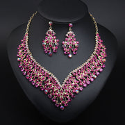Creative Crystal Collarbone Necklace Earring Set – Jewelry Gift Ideas — 4