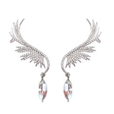 Earrings 925 Silver Needle Angel Wings Water Drop – Birthday Gifts — 1