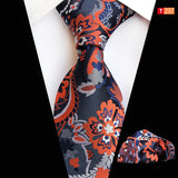 Pocket Square Tie Two-piece Set Polyester Jacquard – Surprise Gifts — 15