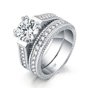 Fashionable Ladies Engagement Ring Set With Zircon – Gifts for Couples — 1