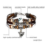Multilayer Retro Braided Leather Cord Bracelet – Jewelry Gift Ideas — 3