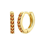 Simple Inlaid Zircon Round Multicolor Stud Earrings – Gift Ideas — 15