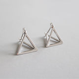 Geometric three-dimensional cutout triangle earrings – Stylish Gifts — 1