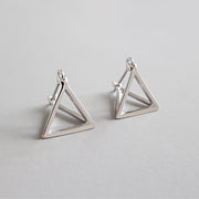 Geometric three-dimensional cutout triangle earrings – Stylish Gifts — 1