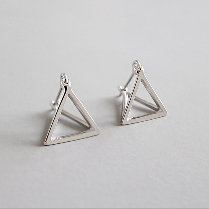 Geometric three-dimensional cutout triangle earrings – Stylish Gifts — 1