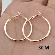 European And American Rose Gold Hoop Earrings – Thoughtful Gifts — 5