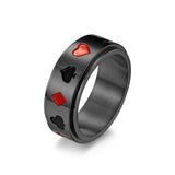Spade Red Peach Plum Square Ring – Surprise Gifts — 6