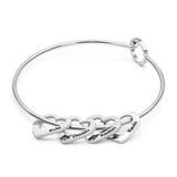 Love Bracelet Peach Heart Name Lettering Titanium – Jewelry Gift Ideas — 11