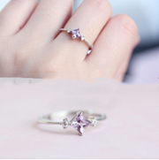 Lilac Princess Square Sterling Silver Ring – Everyday Gifts — 5