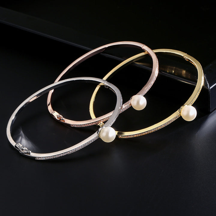 Inlaid Pearl Bracelet Women's Fashion Simple – Stylish Gifts — 1