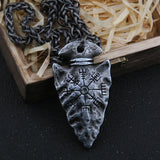 Viking Compass Rune Hammer Metal Necklace Vintage – Jewelry Gift Ideas — 1