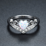 Heart shaped opal mother ring – Gifts for Her — 2