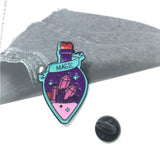 Purple Potion Bottle Metal Enamel Brooch – Jewelry Gift Ideas — 6