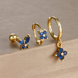 Light Luxury Minority Design Blue Zircon Four-leaf – Meaningful Gifts — 13