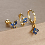 Light Luxury Minority Design Blue Zircon Four-leaf – Meaningful Gifts — 13