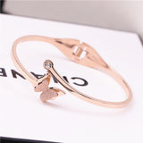 Rose Gold Titanium Steel Butterfly Female Simple – Jewelry Gift Ideas — 11