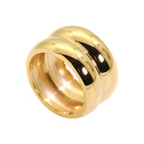 Wide Titanium Plated 18K Gold Plated Index Finger – Jewelry Gift Ideas — 2