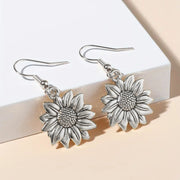 Simple Metal Ear Hook Sunflower Flower Earrings – Birthday Gifts — 2