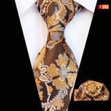Pocket Square Tie Two-piece Set Polyester Jacquard – Surprise Gifts — 20