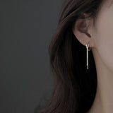 Knotted Tassel Earrings Female Sterling Silver – Gifts for Her — 4