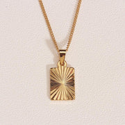 Stainless Steel Square Batch Flower Pendant – Jewelry Gift Ideas — 4