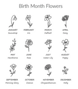 Birth Moon Flower Language Retro Flower And Grass – Stylish Gifts — 2