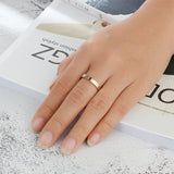 Sterling Silver Fashion Simple Glossy Ring – Stylish Gifts — 7