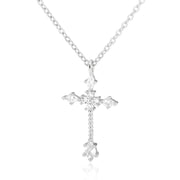 Ornament Copper Inlaid Zircon Cross Necklace Men – Jewelry Gift Ideas — 17