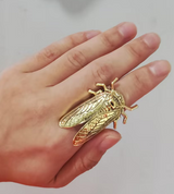 Adjustable Large Brass Cicada Gothic Jewelry Ring – Jewelry Gift Ideas — 5