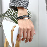 Stainless Steel Leather Bracelet Multilayer – Jewelry Gift Ideas — 1