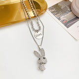 Double Layered Titanium Steel Full Diamond Rabbit – Jewelry Gift Ideas — 2