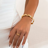 Liquid Irregular Lava Fold Open Bracelet – Jewelry Gift Ideas — 8