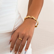 Liquid Irregular Lava Fold Open Bracelet – Jewelry Gift Ideas — 8