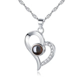 925 Silver Projection Color Photo Heart Necklace – Jewelry Gift Ideas — 7