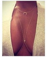 Moon rhombus rhinestone body chain – Gift Ideas — 1
