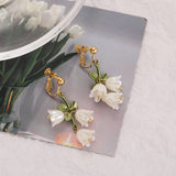 Flower Cluster Ear Clips Tulip Earrings Accessories – Stylish Gifts — 8