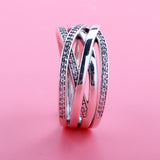 Classic Intertwined Rose Gold And Silver Ring – Stylish Gifts — 3