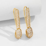 Pin Ear Clip-shaped Vintage Zircon Earrings For Women – Gifts for Her — 4