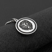Titanium Steel Round Plate Five-pointed Star Lion – Jewelry Gift Ideas — 4