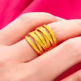 Alluvial Gold Line Ring Ornament Opening – Thoughtful Gifts — 1