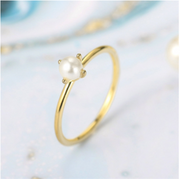 Natural Freshwater Pearl Pearl Thin Circle Ring – Meaningful Gifts — 5