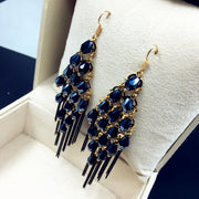 Handmade Beaded Tassel Multicolor Crystal Earrings – Unique Gift Ideas — 4