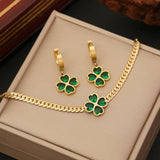 Women's Fashion Emerald Necklace Set – Jewelry Gift Ideas — 4