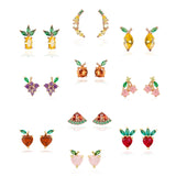 Cute Tropical Fruit Earrings For Women With Diamonds – Gifts for Her — 5