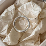 Women's Sterling Silver Letter Wave Closure Ring – Gifts for Her — 5
