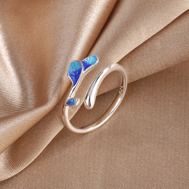 Women's Enamel Branch Literary Epoxy Ring – Gifts for Her — 1