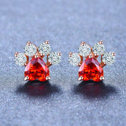 Fashion Cat Footprints Crystal Earrings For Women – Stylish Gifts — 5