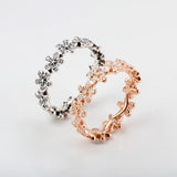 Rose Gold Daisy Group Ring Small Daisy Flower Simple – Stylish Gifts — 2