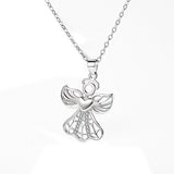 S925 Sterling Silver Necklace Angel Pendant – Jewelry Gift Ideas — 1