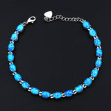 Women's Oval Opal Bracelet Tennis Chain – Jewelry Gift Ideas — 3